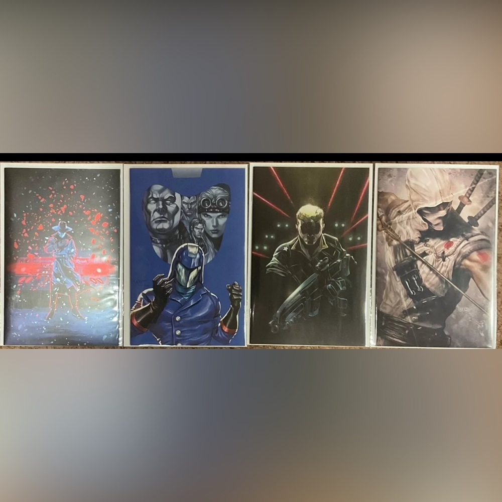 COBRA COMMANDER #1 Foil, GI Joe # 1 Virgin, Snake Eyes DEADGAME # 2 Virgin